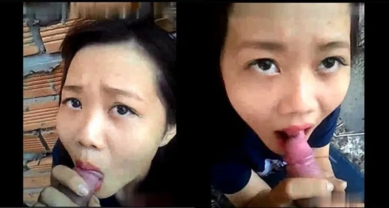 Em ghệ mút cặc ở vườn sau nhà